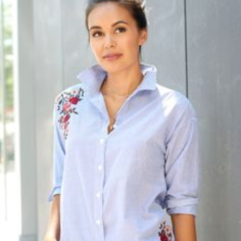 Allison Joy Embroidered Button-Down Shirt